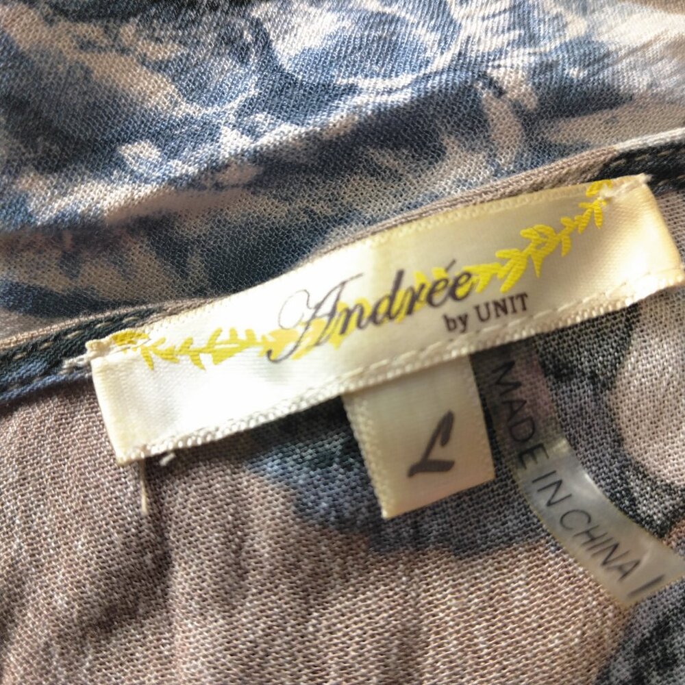 Andree by UNIT Women’s Large Floral Bell Sleeve Kimono Open Front Cardigan Boho - Picture 7 of 8